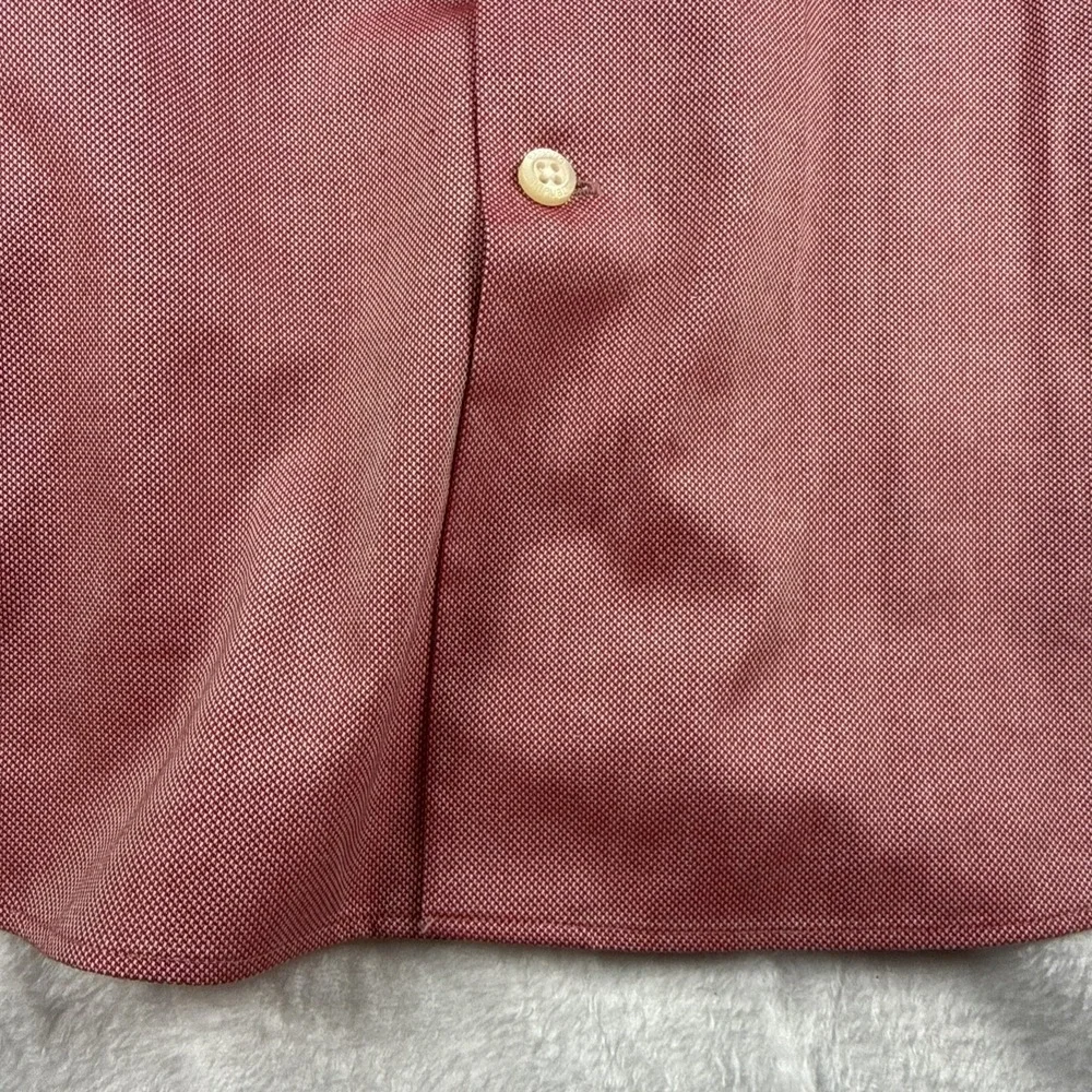 Banana Republic Non Iron Tailored Slim Fit Red Shirt Men's Size L (16-16 1/2)‎